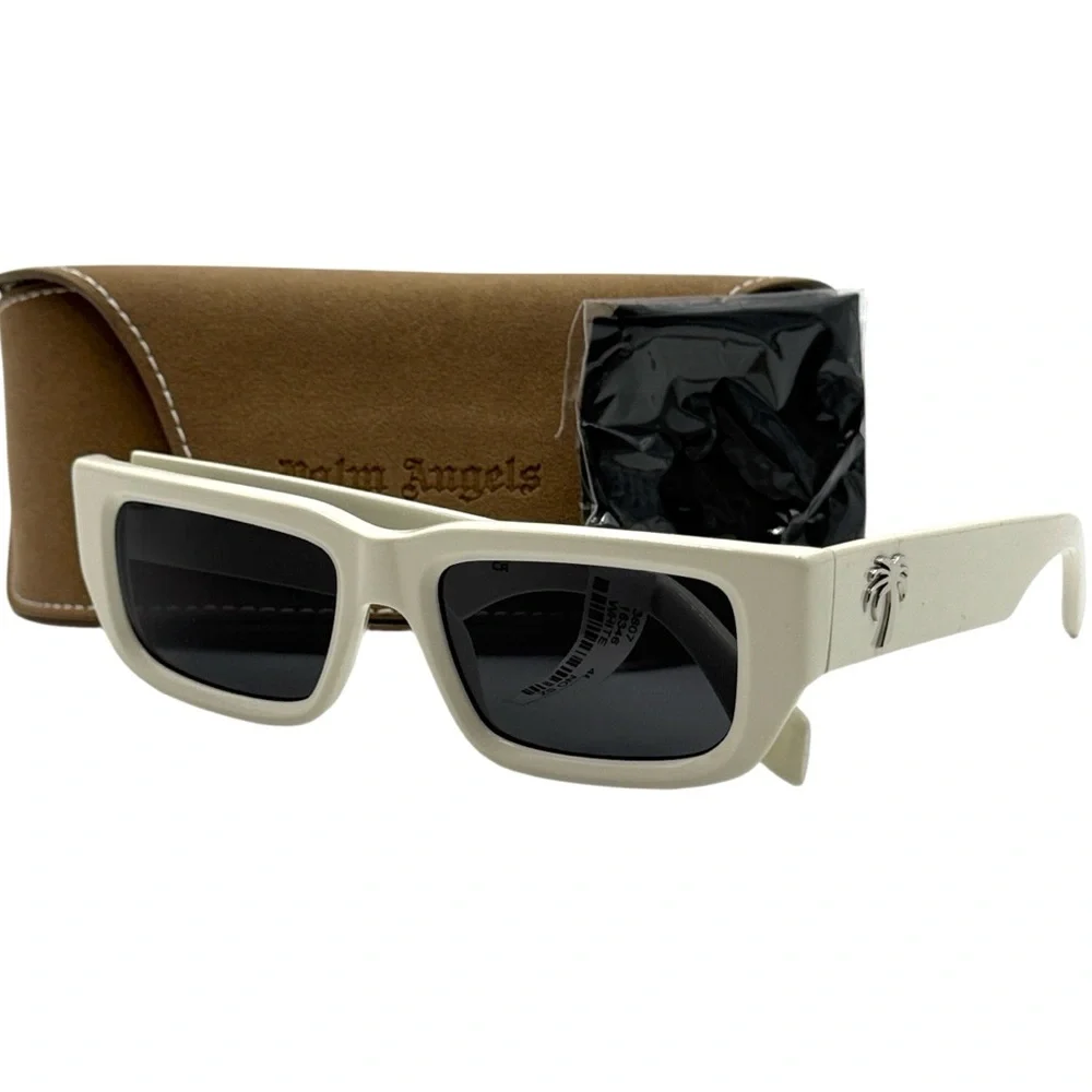 Palm Angels Sutter Sunglasses - White / Dark Grey (PERI035 0107)